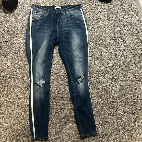 Jeans Like New Size Small Easel By Los Angeles Brand Cute Strip Side